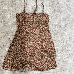Realisation Par Scarlet and Beige Floral Mini Dress